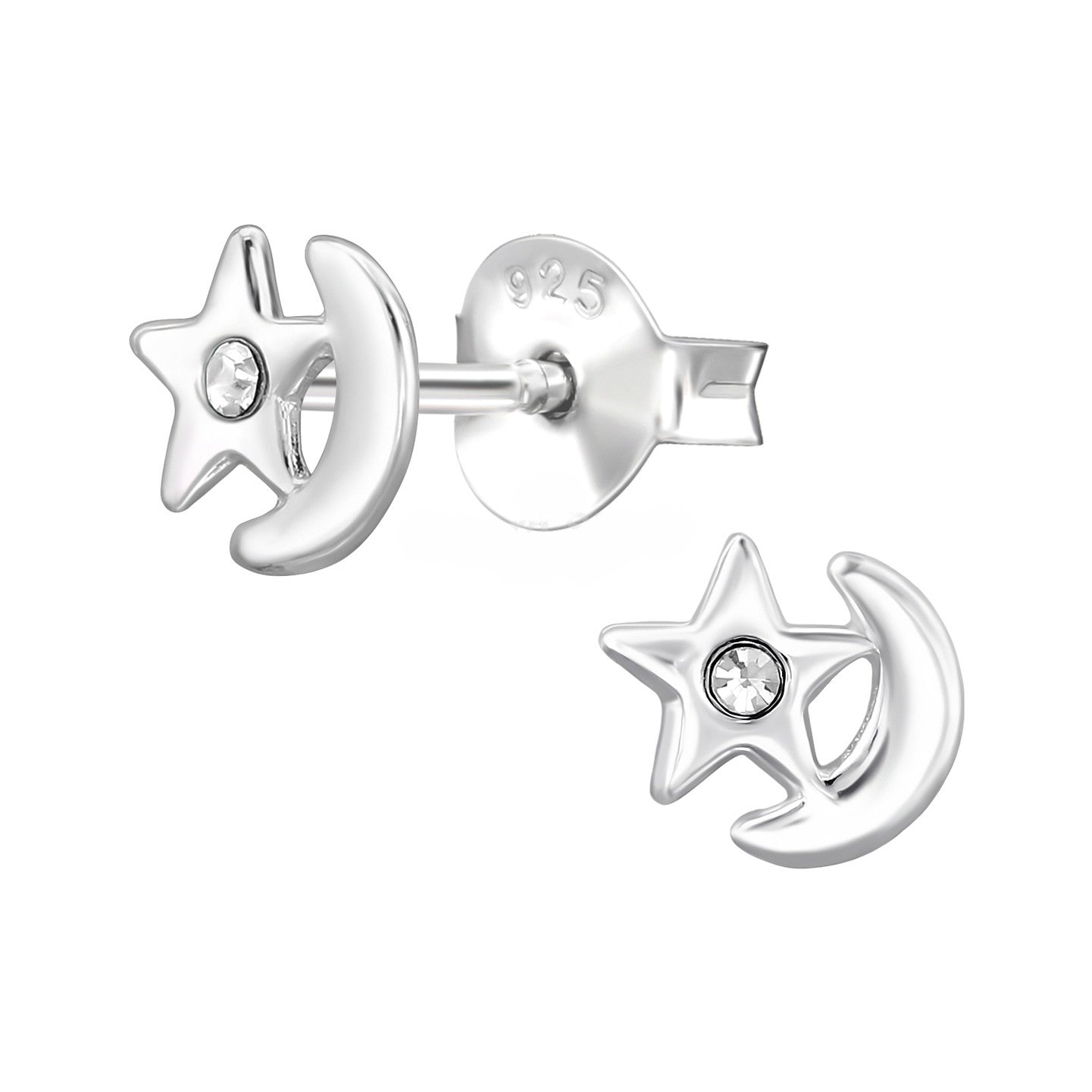 PENDIENTES LUNA Y ESTRELLA
