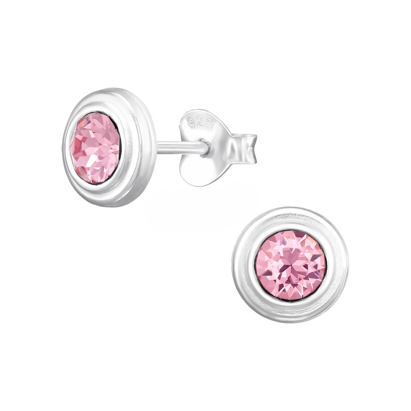 PENDIENTES BRILLO ROSA
