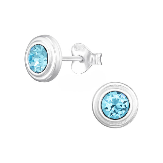 PENDIENTES BRILLO AZUL
