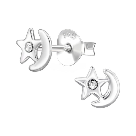 PENDIENTES LUNA Y ESTRELLA