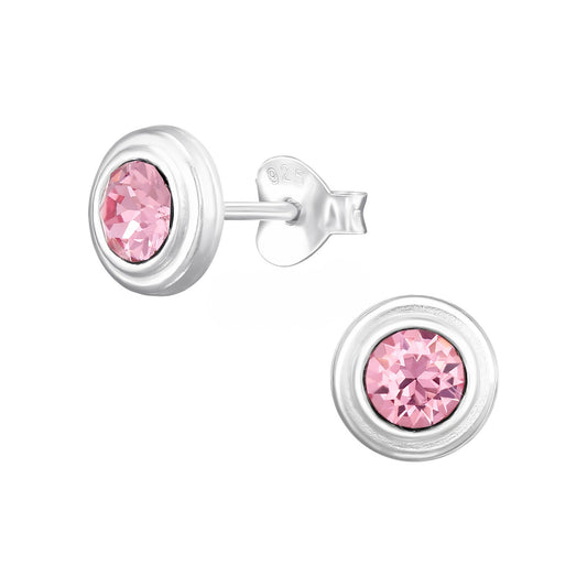 PENDIENTES BRILLO ROSA