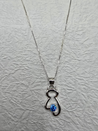 COLLAR GATO AZUL