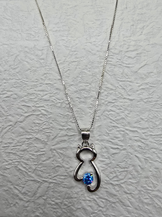COLLAR GATO AZUL